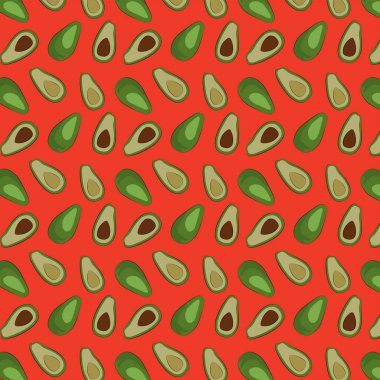 Tam ve yarım avokadoyla desen