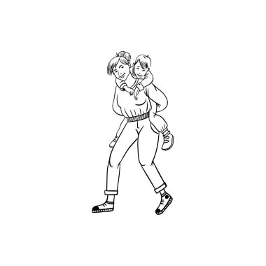 Kadın hayatının vektör seti.