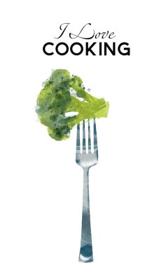 Sulu Boya mutfak arka plan