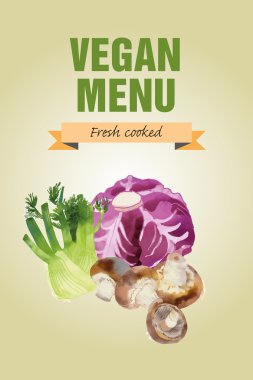 Suluboya sebze arka plan