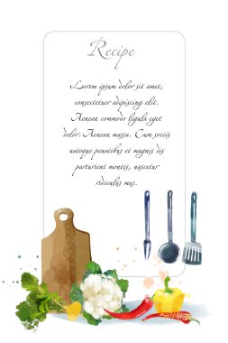 Sulu Boya mutfak arka plan