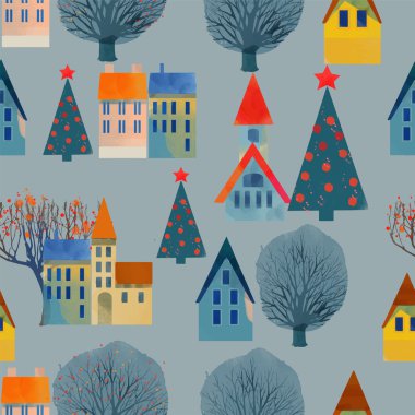 Suluboya Noel deseni