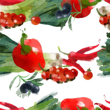 Suluboya sebze deseni