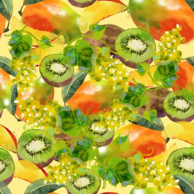 Desen, kivi, mango ve üzüm