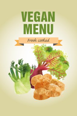 Suluboya sebze arka plan