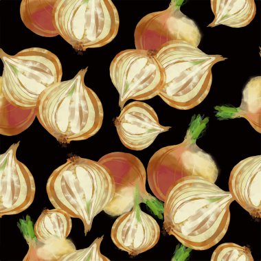 Sulu Boya desen soğan