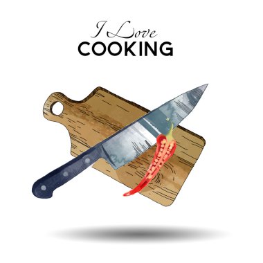 Sulu Boya mutfak arka plan