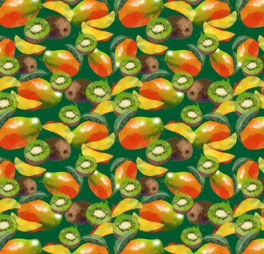 Kivi ve mango arka plan