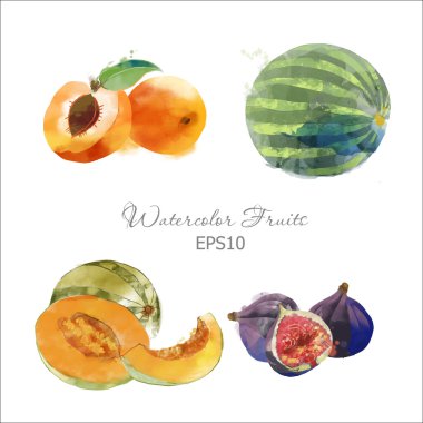 Sulu Boya meyve seti