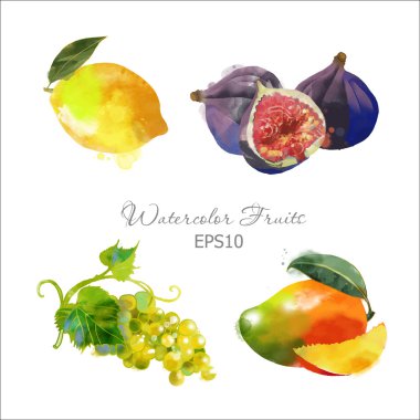 Sulu Boya meyve seti