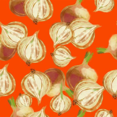 Sulu Boya desen soğan