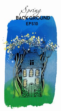 Suluboya bahar manzara