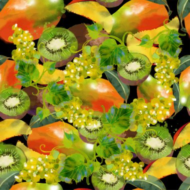 Desen, kivi, mango ve üzüm