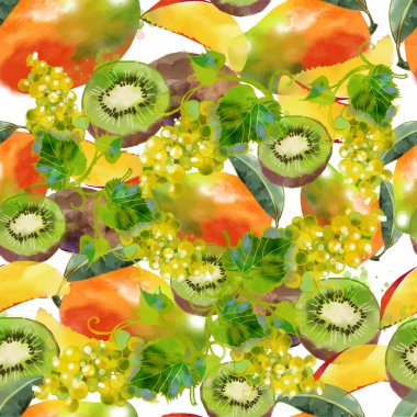 Desen, kivi, mango ve üzüm