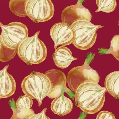 Sulu Boya desen soğan