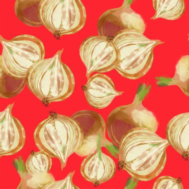 Sulu Boya desen soğan