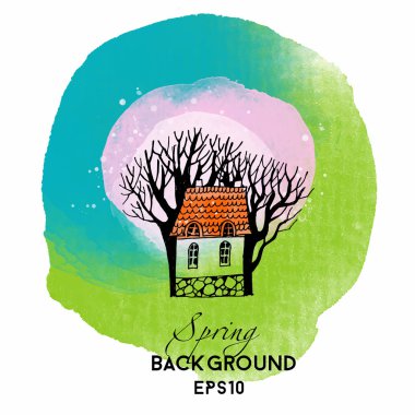 Suluboya bahar manzara