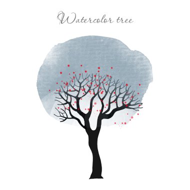 suluboya kış ağacı