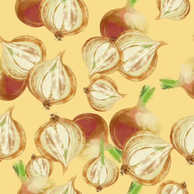 Sulu Boya desen soğan