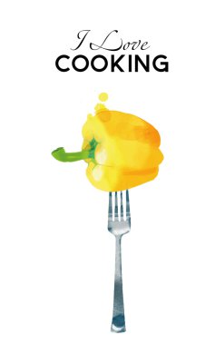 Sulu Boya mutfak arka plan