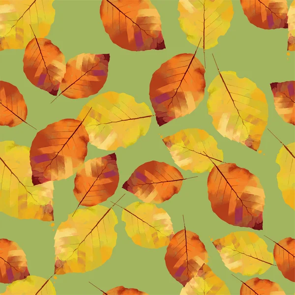 Autumn pattern of leaves — Stock Vector