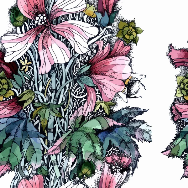 Modèle de fleur colorée — Image vectorielle