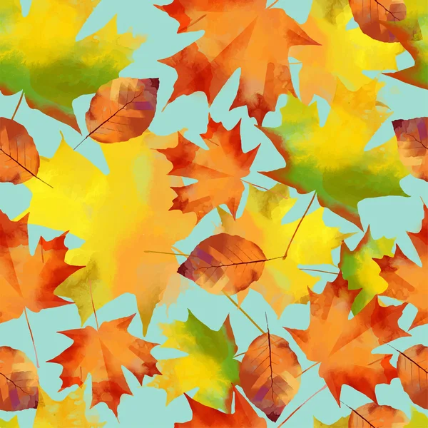 Autumn pattern of leaves — Stock Vector