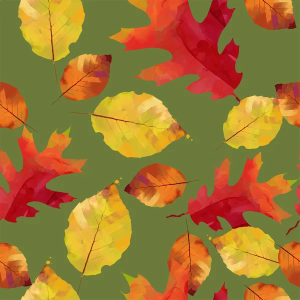 Herfst patroon van bladeren — Stockvector