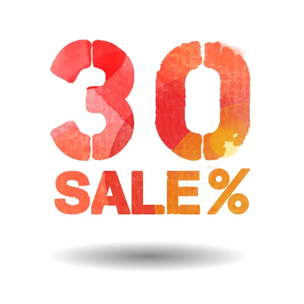 Sulu Boya satışı yüzde 30 — Stok Vektör