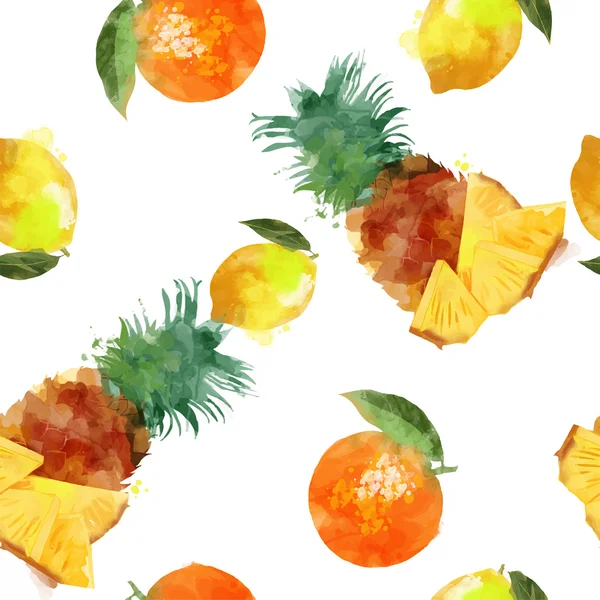 Patrón de textura de frutas sin costura — Vector de stock