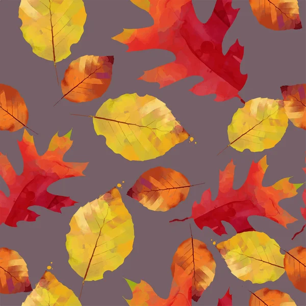 Pola daun musim gugur - Stok Vektor