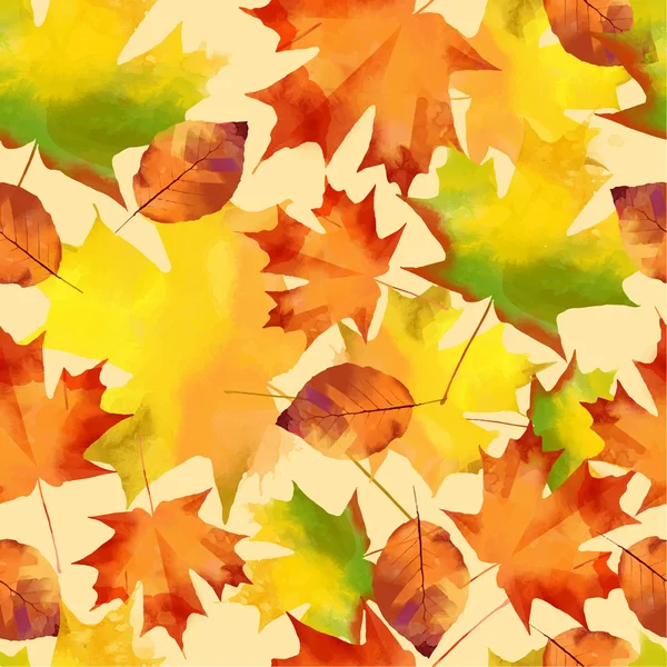 Autumn pattern of leaves — Stock Vector