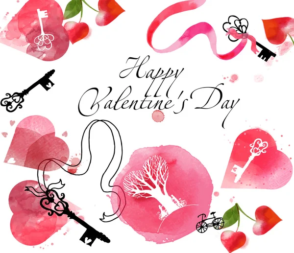 Happy Valentines Day background — Stock Vector