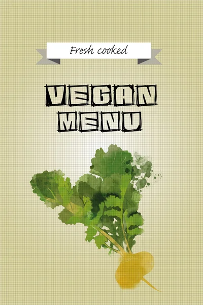 Vegan menyn med kålrot — Stock vektor