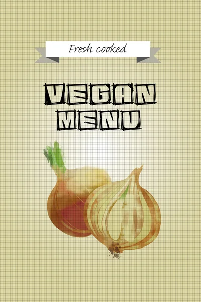 Vegan menyn med lök — Stock vektor