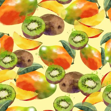 Mango ve kivi seamless modeli