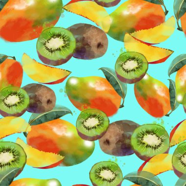 Mango ve kivi seamless modeli