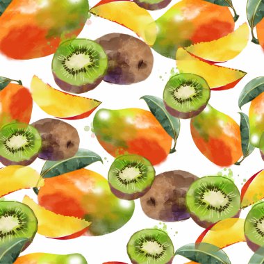 Mango ve kivi seamless modeli