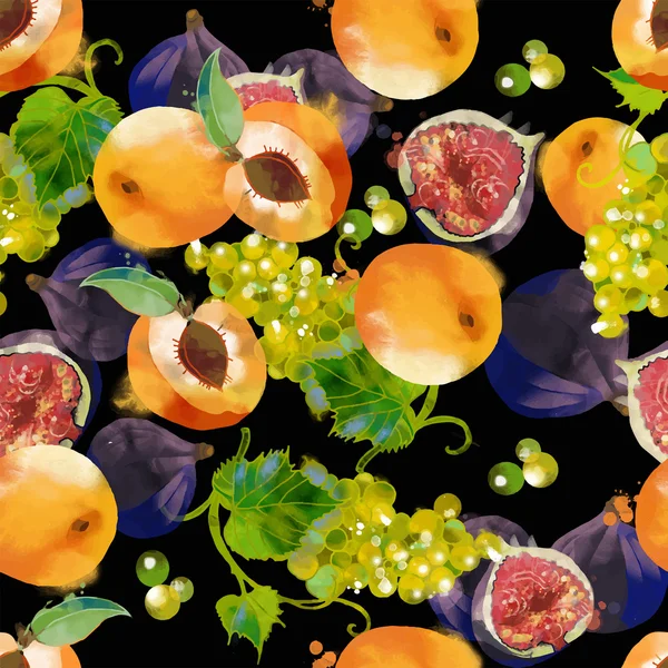 Kayısı, üzüm ve incir seamless modeli