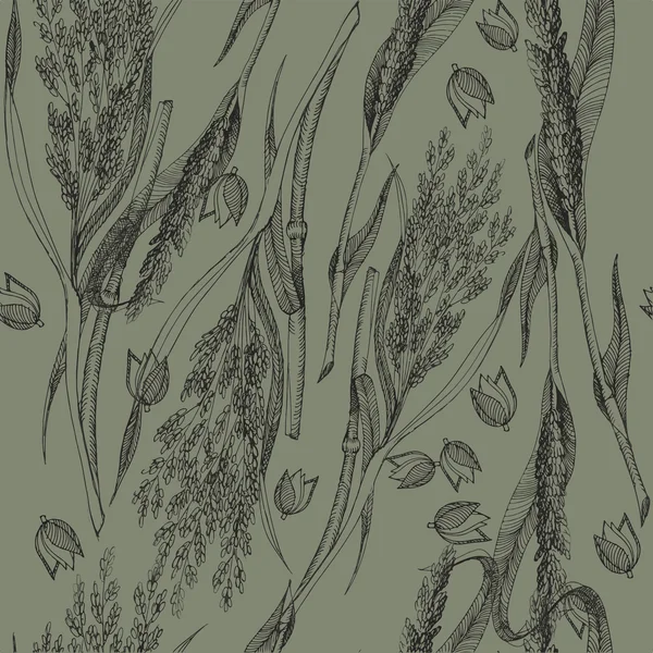 Patrón de dibujo del mijo — Archivo Imágenes Vectoriales