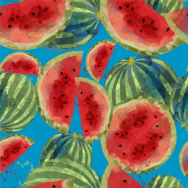 Seamless pattern of watermelon — Stock Vector