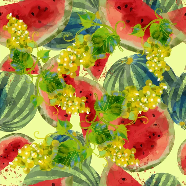 Üzüm ve karpuz seamless modeli