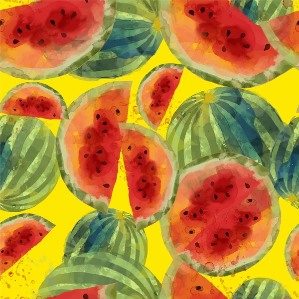 Nahtloses Muster von Wassermelone — Stockvektor