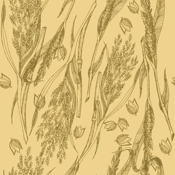 Малюнок візерунка пшениці — стоковий вектор