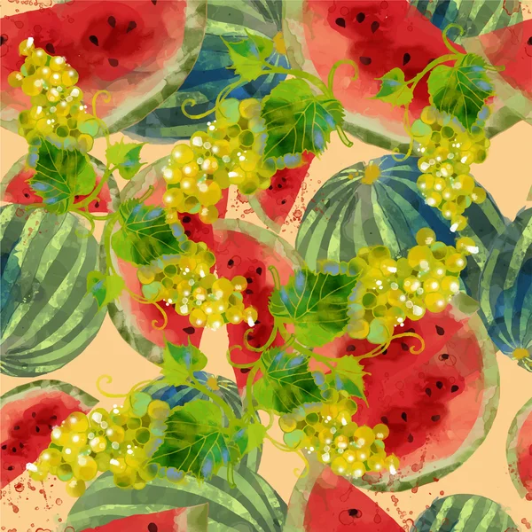 Üzüm ve karpuz seamless modeli