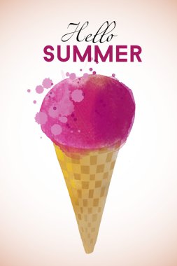 Suluboya yaz dondurma