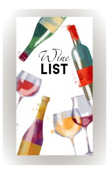 şarap şişe ve bardak seti