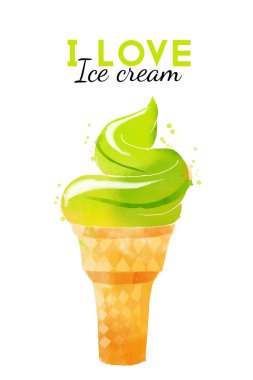 Suluboya yaz dondurma