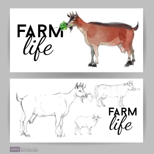 Животное на ферме — стоковый вектор