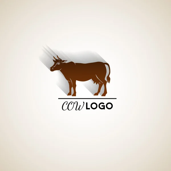 Animal cow logo — Stock vektor